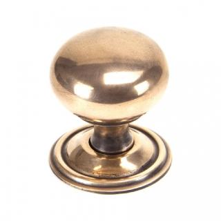Polished Bronze Mushroom Cabinet Knob - Large